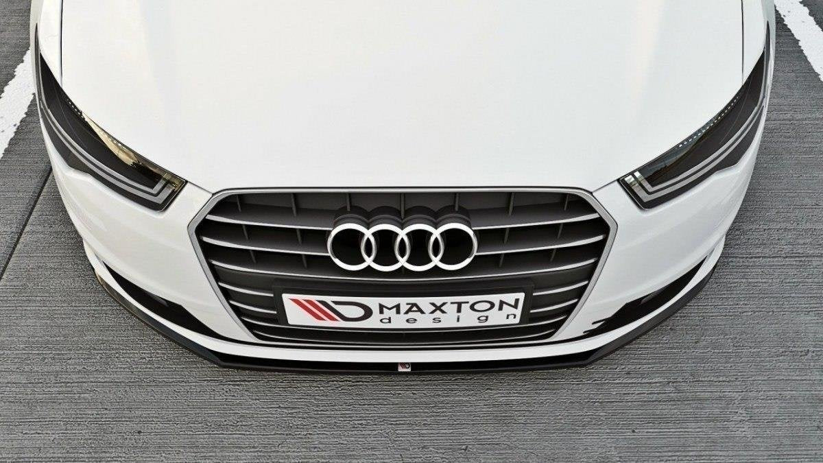 Maxton Design Street+ Spoilerlippe Front Ansatz passend für Audi A6 Ultra C7 FL schwarz Hochglanz