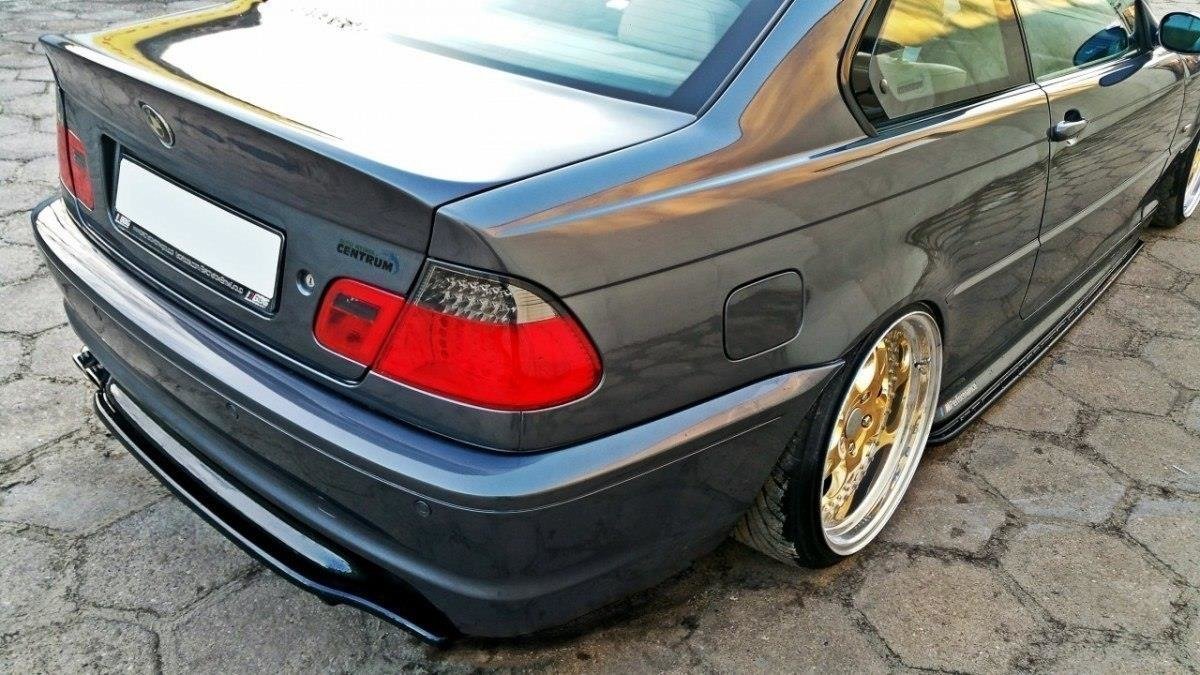 Maxton Design Heckansatz BMW 3er E46 M Paket COUPE schwarz Hochglanz für BMW 3er E46