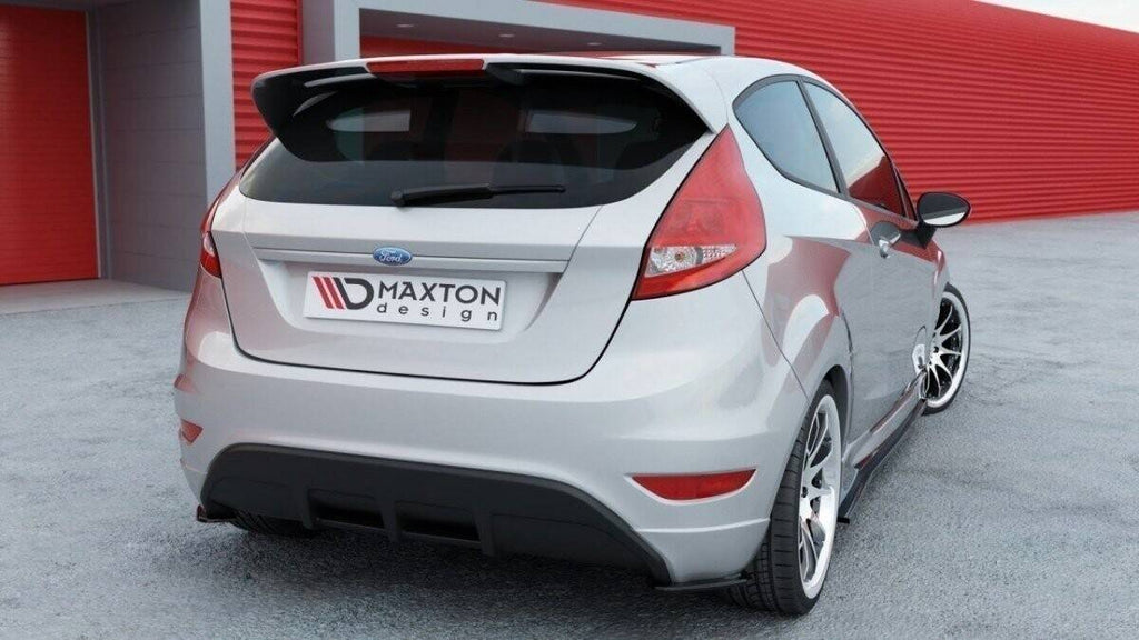 Maxton Design Heck Ansatz Flaps Diffusor passend für FORD FIESTA MK7 ST / STLINE / ZETEC S schwarz Hochglanz