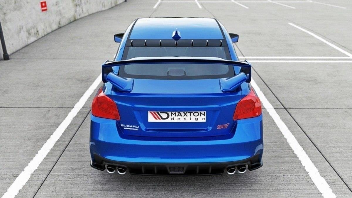 Maxton Design Heck Ansatz Flaps Diffusor V.1 passend für Subaru Impreza WRX STI Mk4 / Mk4 Facelift schwarz Hochglanz