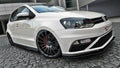 Maxton Design Street+ Spoilerlippe Front Ansatz V.2 passend für VW Polo GTI Mk5 Facelift schwarz Hochglanz