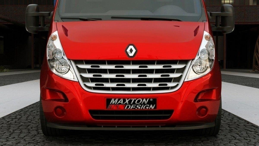 Maxton Design Street+ Spoilerlippe Front Ansatz passend für RENAULT MASTER MK3 schwarz Hochglanz