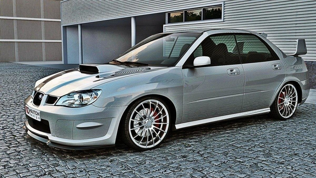 Maxton Design Street+ Spoilerlippe Front Ansatz passend für Subaru Impreza WRX STI (HAWKEYE) schwarz Hochglanz