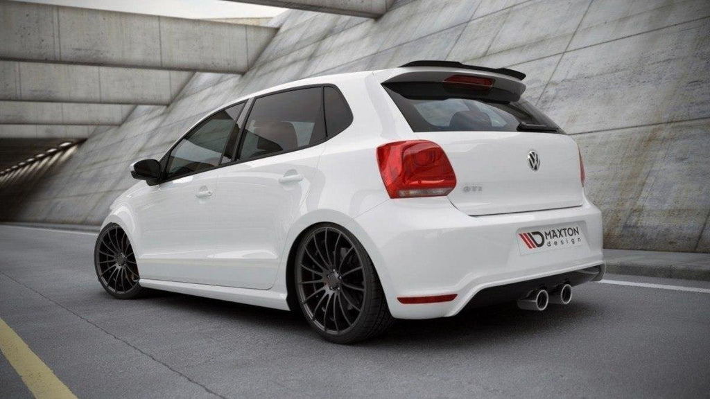 Maxton Design Spoiler CAP passend für VW Polo GTI / R-Line Mk5 schwarz Hochglanz