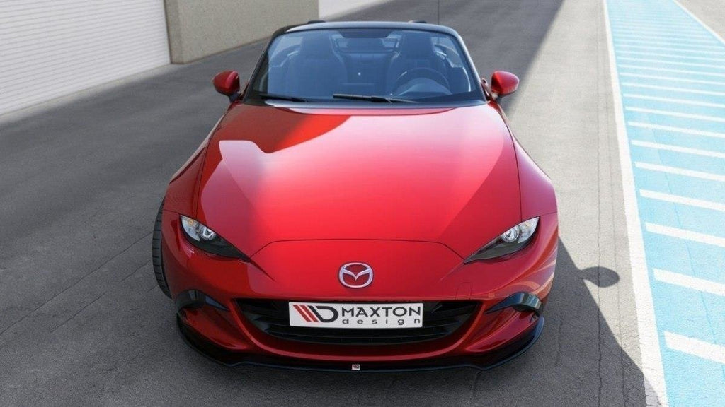 Maxton Design Street+ Spoilerlippe Front Ansatz V.2 passend für Mazda MX-5 ND (Mk4) schwarz Hochglanz