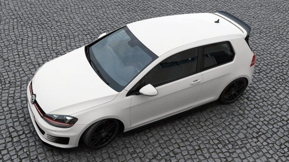 Maxton Design Spoiler CAP passend für VW GOLF 7 GTI CLUBSPORT schwarz Hochglanz