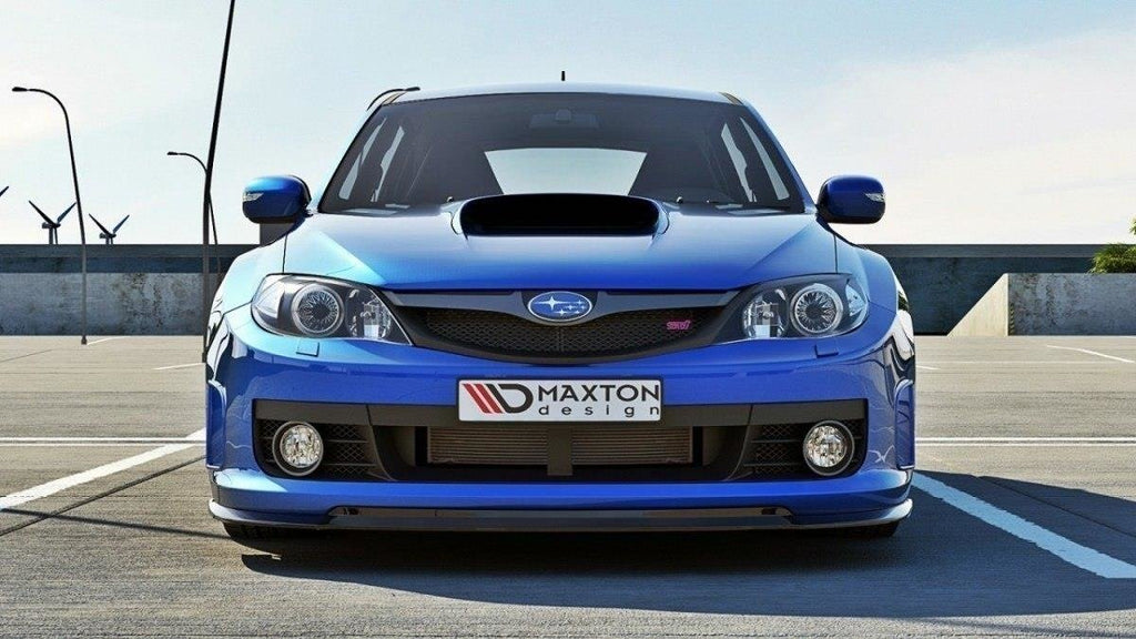 Maxton Design Street+ Spoilerlippe Front Ansatz V.1 passend für Subaru Impreza WRX STI Mk3 schwarz Hochglanz