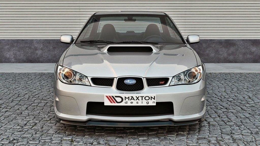 Maxton Design Street+ Spoilerlippe Front Ansatz passend für Subaru Impreza WRX STI (HAWKEYE) schwarz Hochglanz