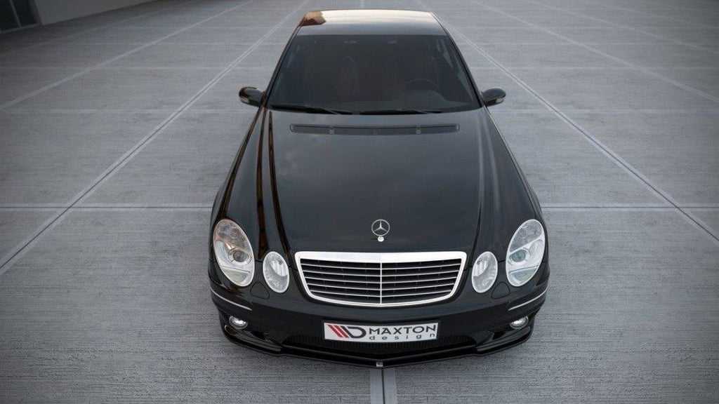 Maxton Design Street+ Spoilerlippe Front Ansatz passend für MERCEDES E W211 AMG FACELIFT schwarz Hochglanz