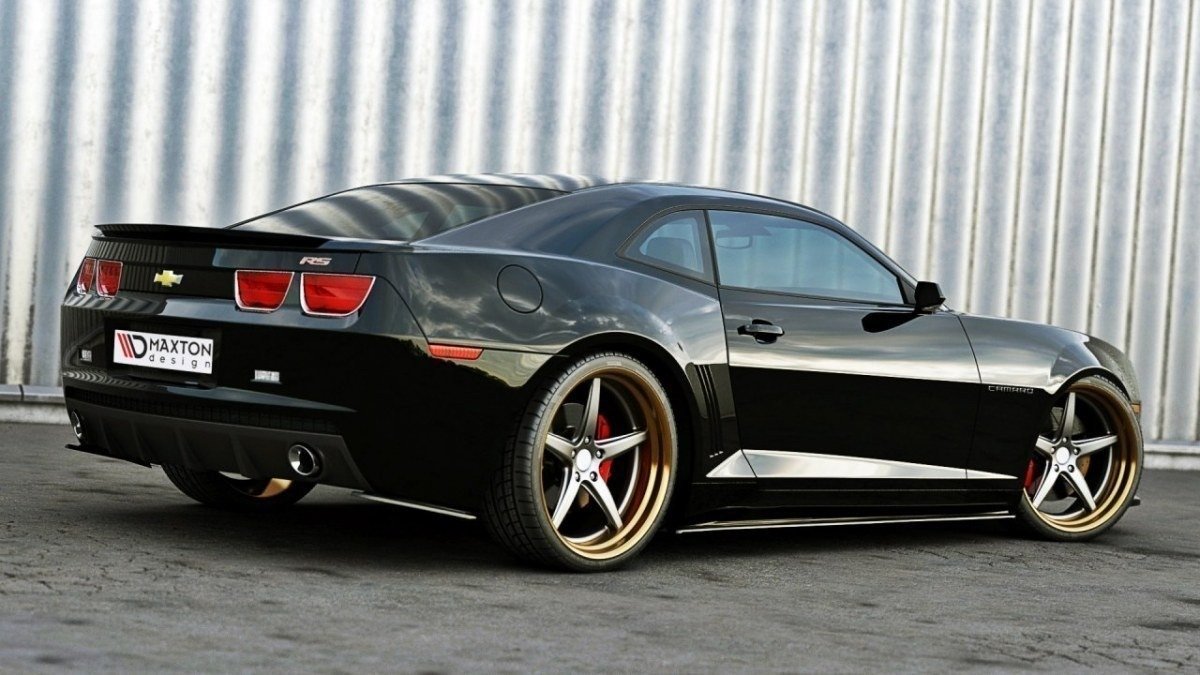 Maxton Design Seitenschweller Ansatz für CHEVROLET CAMARO V SS - US, EU VERSION (vor Facelift) Carbon Look
