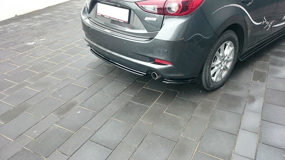 Maxton Design Heckansatz Mazda 3 BM (Mk3) Facelift schwarz Hochglanz für Mazda 3 Mk3 Facelift