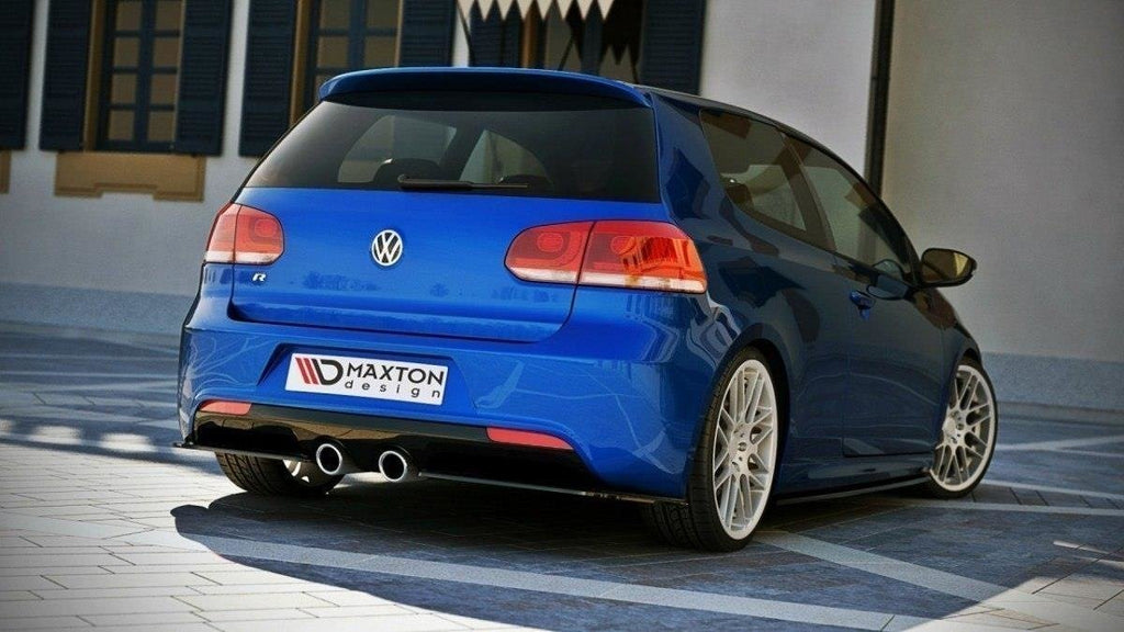 Maxton Design Heck Ansatz Flaps Diffusor für VW GOLF 6 R schwarz matt