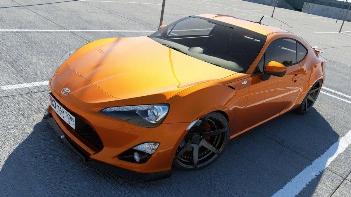 Maxton Design Street+ Spoilerlippe Front Ansatz passend für TOYOTA GT86 schwarz Hochglanz