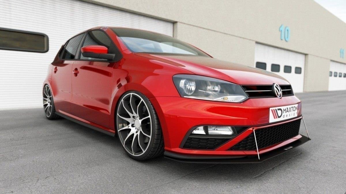 Maxton Design Racing Street+ Spoilerlippe Front Ansatz passend für VW Polo GTI Mk5 Facelift