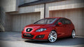 Maxton Design Street+ Spoilerlippe Front Ansatz passend für SEAT LEON MK2 Facelift schwarz Hochglanz