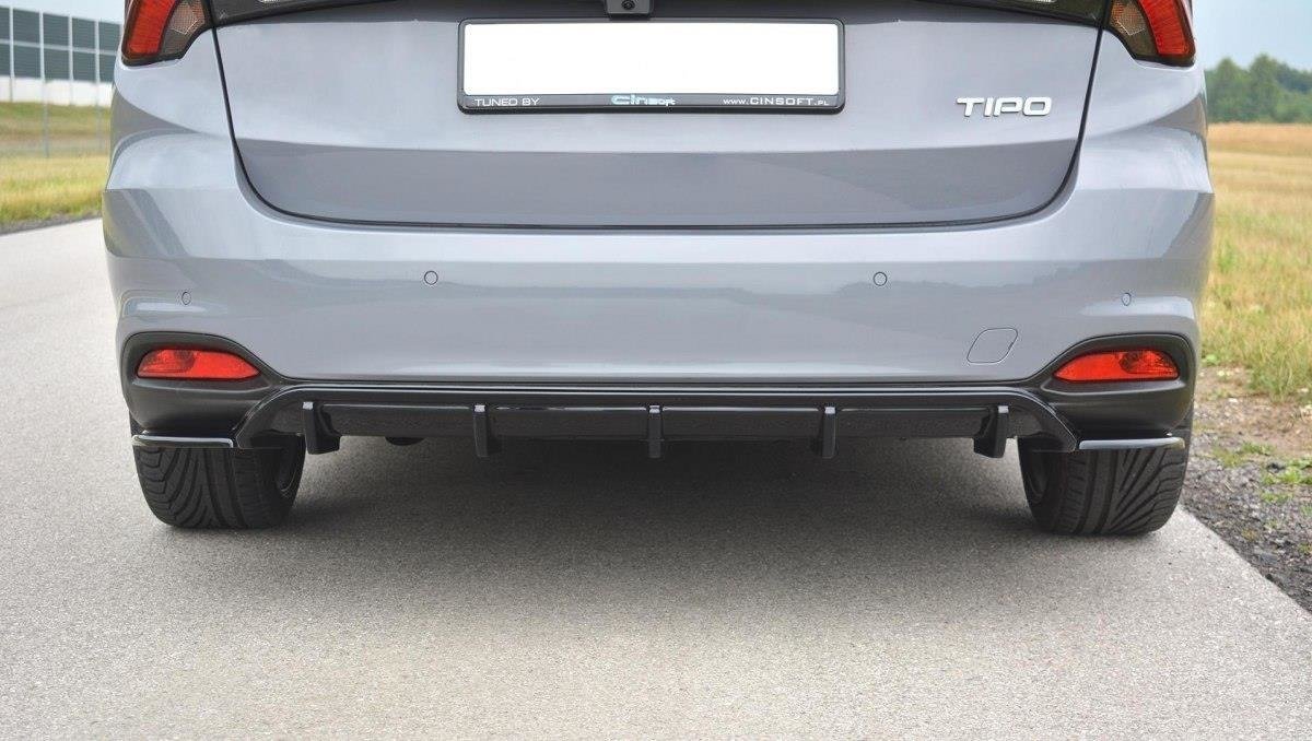 Maxton Design Diffusor Heck Ansatz passend für Fiat Tipo S-Design SW schwarz Hochglanz