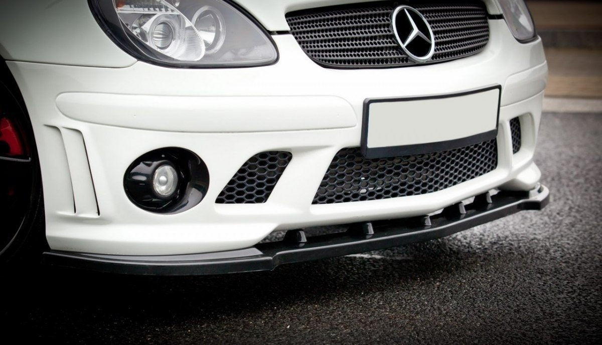 Maxton Design Street+ Spoilerlippe Front Ansatz passend für MERCEDES SLK R170 FÜR AMG 204 STOßSTANGE schwarz Hochglanz