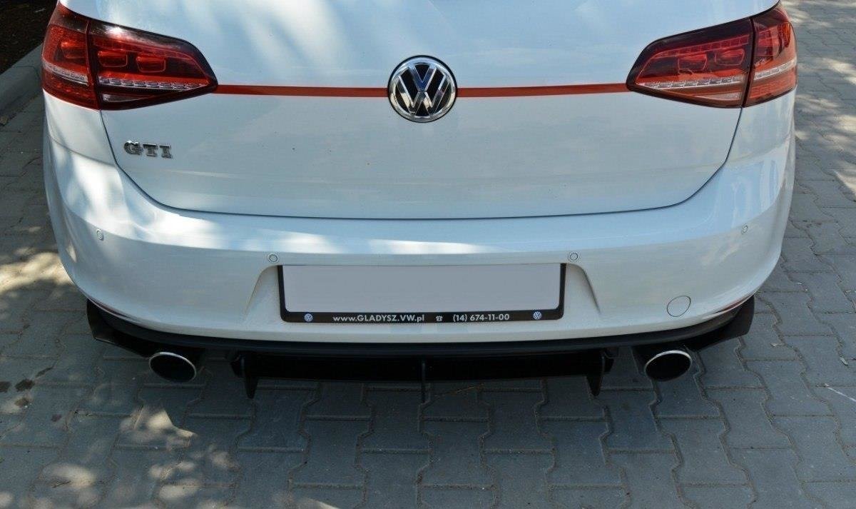 Maxton Design VW GOLF 7 GTI Diffusor Heck Ansatz passend für Heckschürze passend für & Heck Ansatz Flaps Diffusor passend für