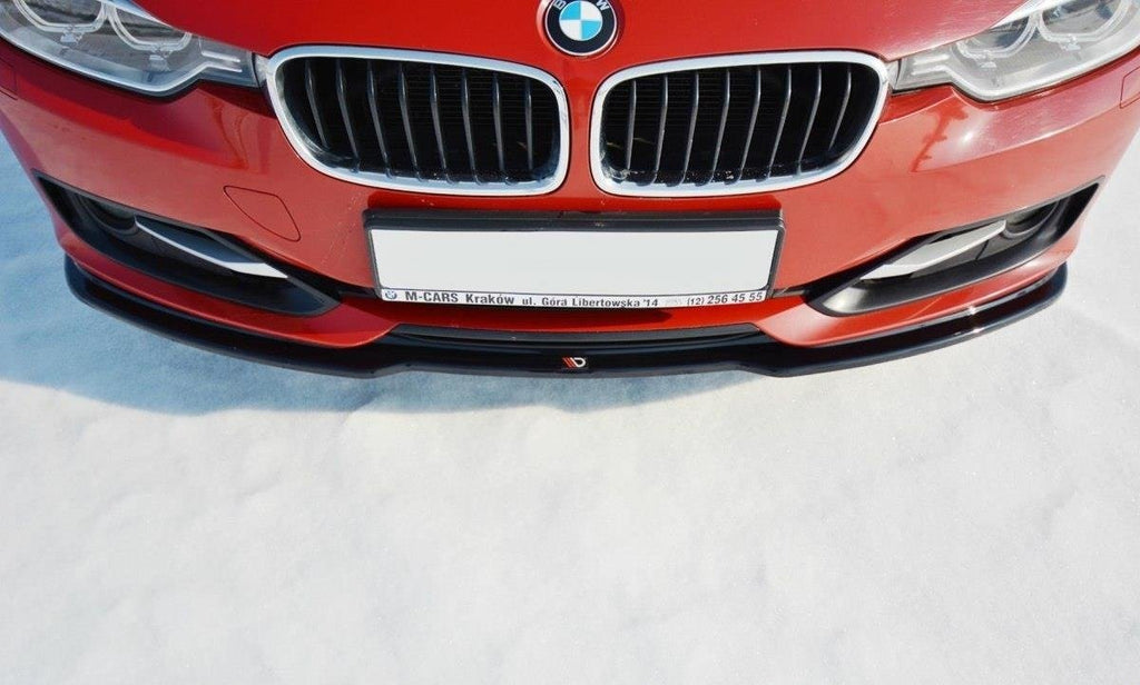 Maxton Design Street+ Spoilerlippe Front Ansatz V.1 passend für BMW 3er F30 schwarz Hochglanz