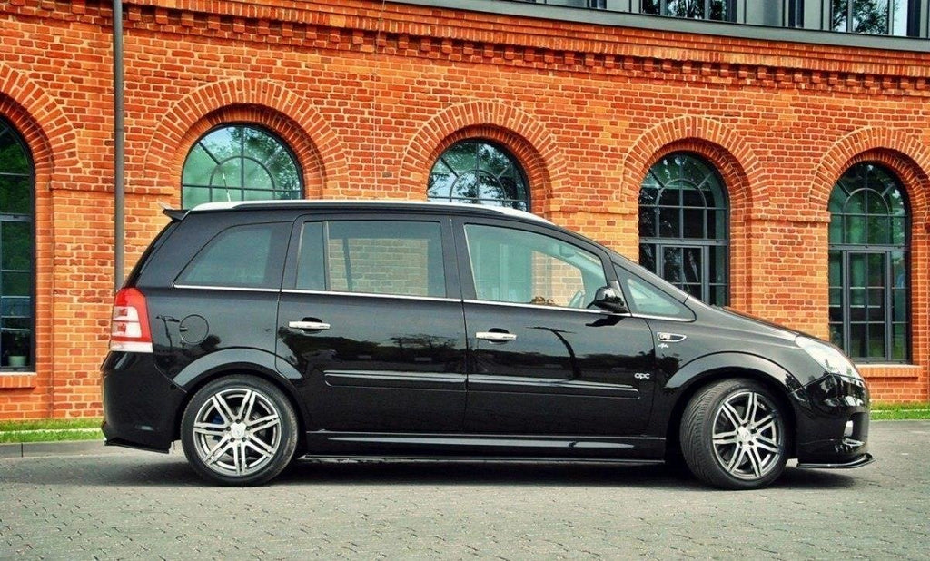 Maxton Design Seitenschweller Ansatz für OPEL ZAFIRA B OPC Carbon Look