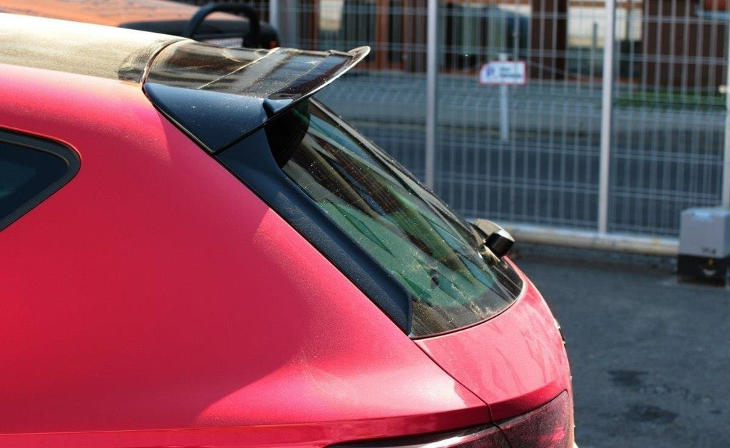 Maxton Design Spoiler CAP V.1 passend für Seat Leon Cupra Hatchback Mk3 schwarz Hochglanz
