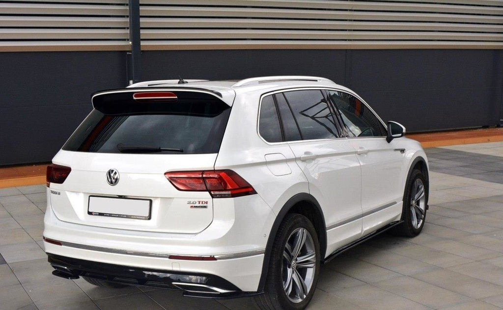 Maxton Design Spoiler CAP für Vw Tiguan Mk2 R-Line schwarz matt