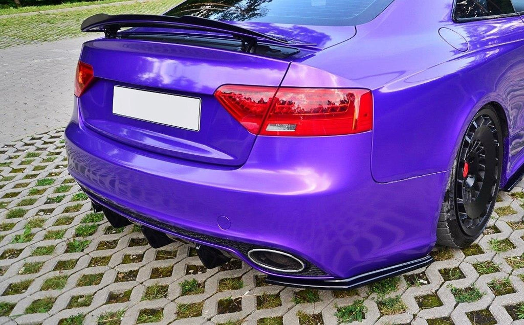 Maxton Design Diffusor Heck Ansatz passend für Audi RS5 8T Facelift schwarz Hochglanz