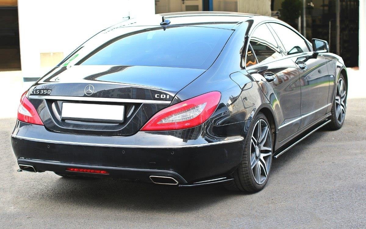 Maxton Design Street+ Seitenschweller Leisten passend für V.1 passend für Mercedes-Benz CLS C218 schwarz Hochglanz