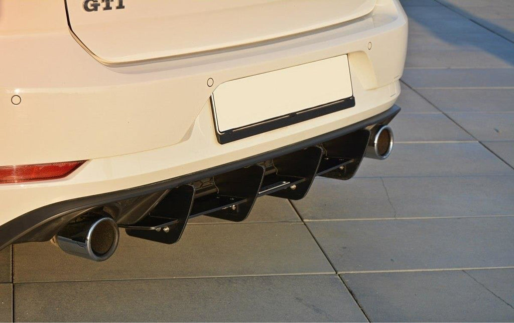 Maxton Design Diffusor Heck Ansatz passend für Heckschürze passend für VW GOLF 7 GTI FACELIFT