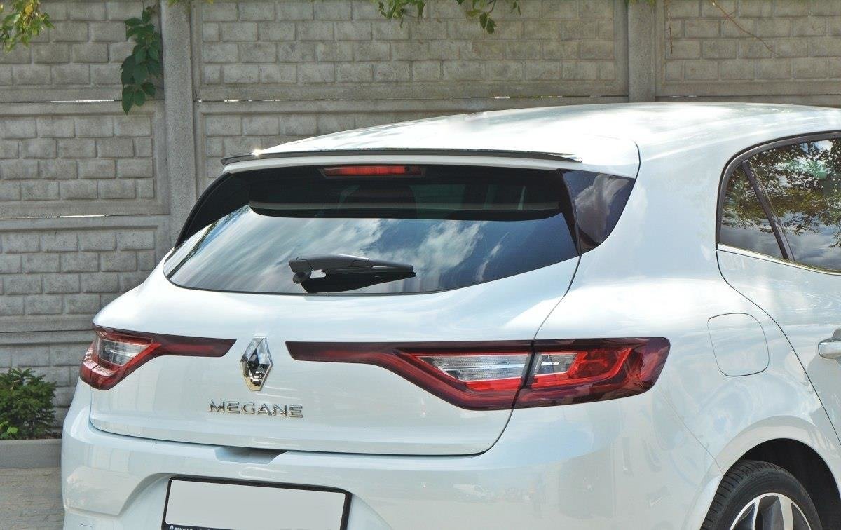 Maxton Design Spoiler CAP passend für Renault Megane Hatchback MK4 schwarz Hochglanz