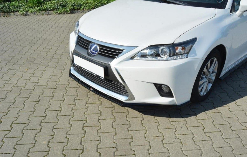 Maxton Design Street+ Spoilerlippe Front Ansatz V.1 passend für Lexus CT Mk1 Facelift schwarz Hochglanz