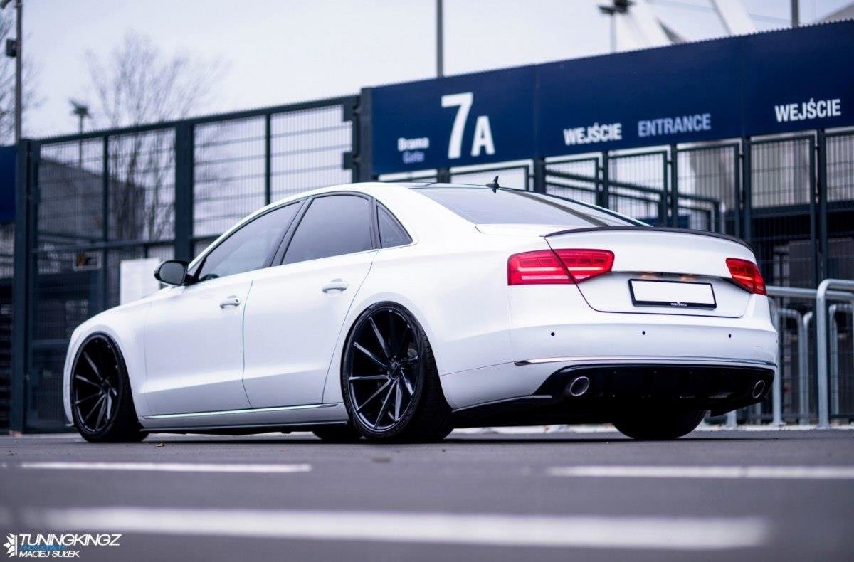 Maxton Design Seitenschweller Ansatz für Audi A8 D4 Carbon Look