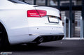 Maxton Design Heck Ansatz Flaps Diffusor für Audi A8 D4 Carbon Look