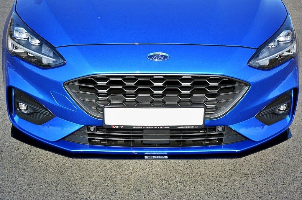 Maxton Design Sport Street+ Spoilerlippe Front Ansatz passend für Ford Focus ST / ST-Line Mk4 schwarz Hochglanz