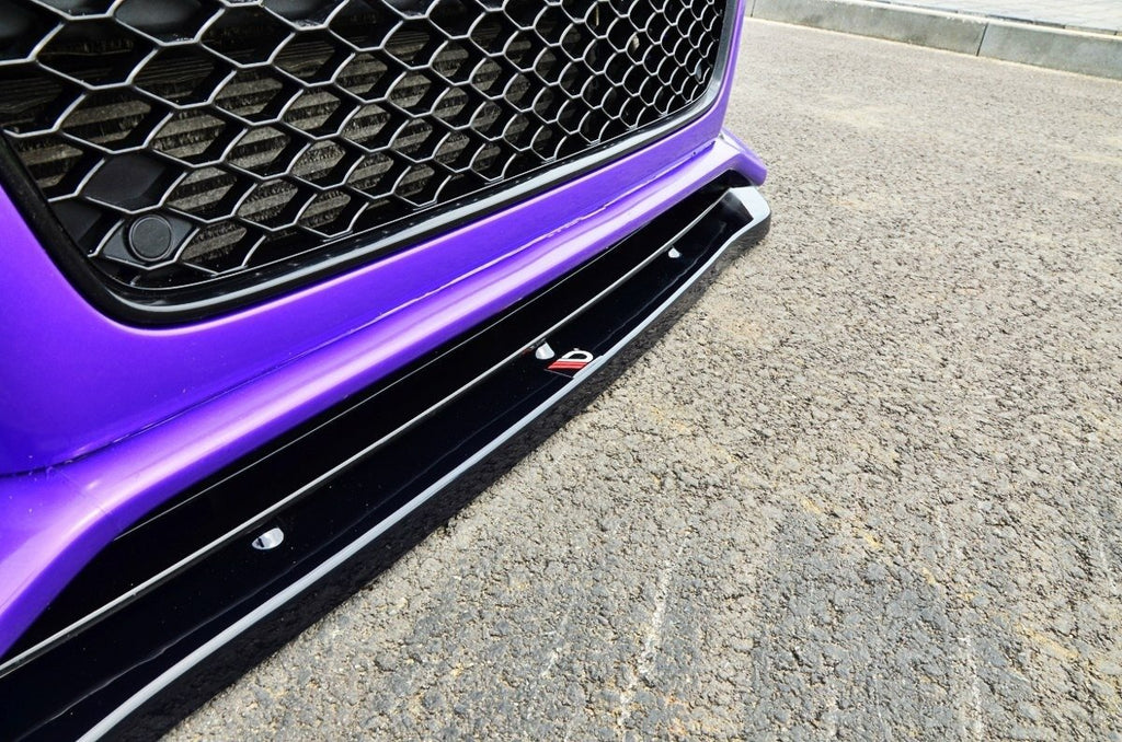 Maxton Design Street+ Spoilerlippe Front Ansatz passend für Audi RS5 8T / 8T FL schwarz Hochglanz