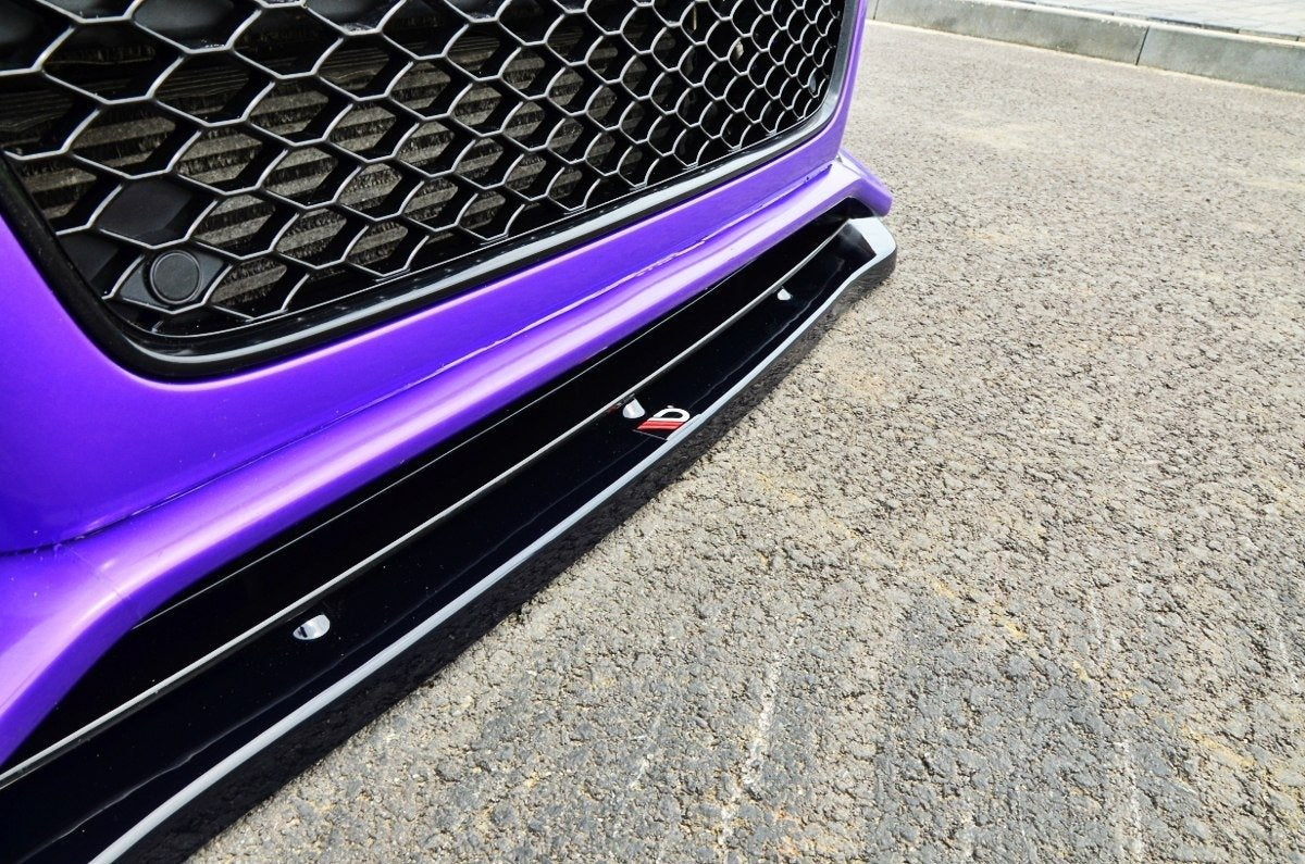 Maxton Design Street+ Spoilerlippe Front Ansatz passend für Audi RS5 8T / 8T FL schwarz Hochglanz