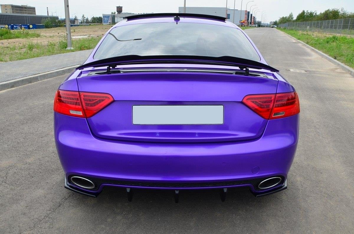 Maxton Design Spoiler CAP passend für Audi RS5 Mk1 8T Facelift schwarz Hochglanz
