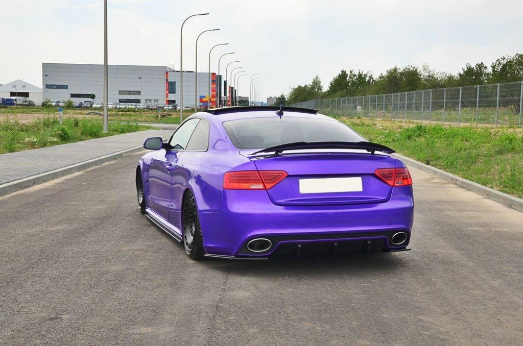 Maxton Design Spoiler CAP passend für Audi RS5 Mk1 8T Facelift schwarz Hochglanz