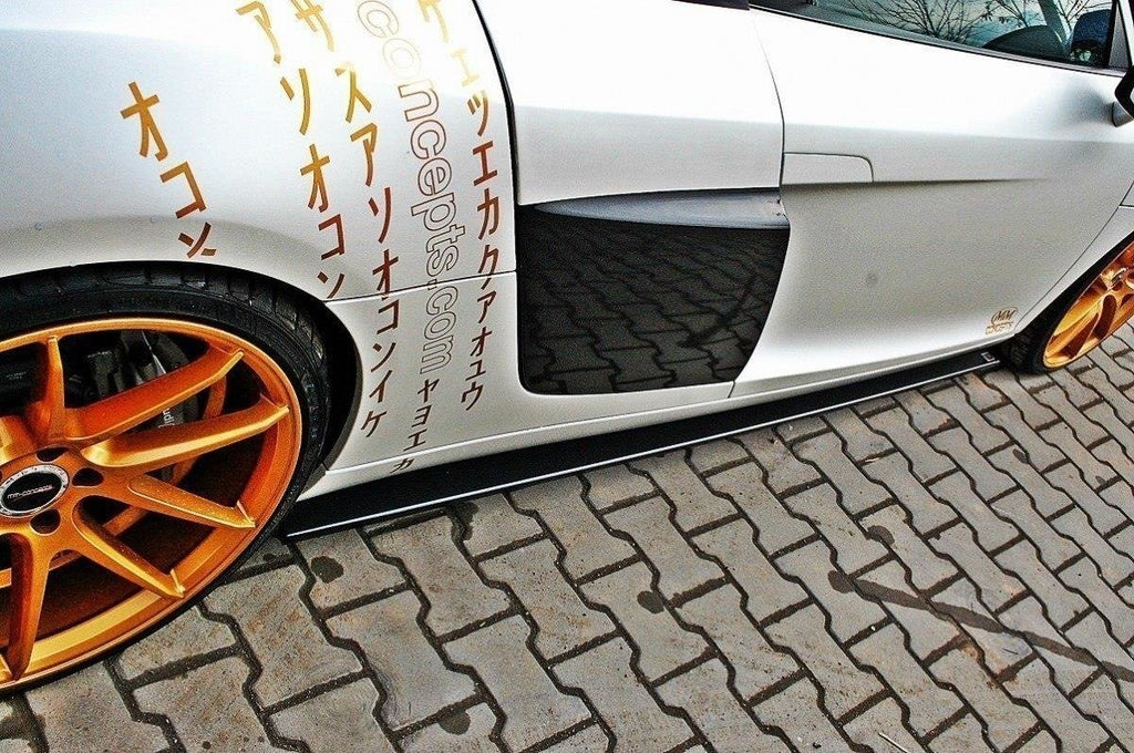 Maxton Design Street+ Seitenschweller Leisten passend für Audi R8 Mk.1 schwarz Hochglanz