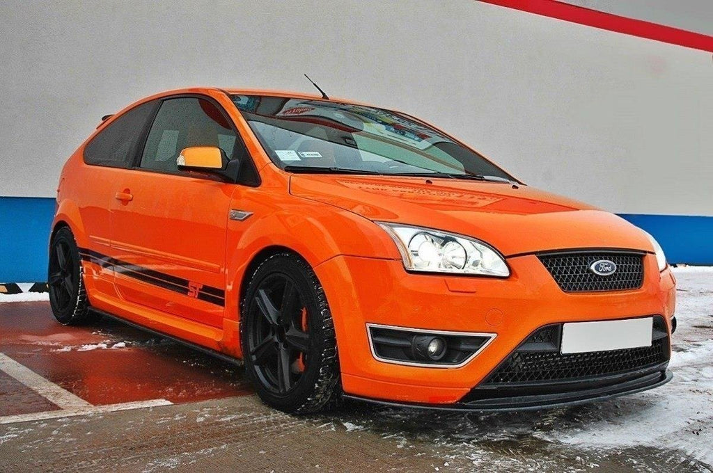 Maxton Design Street+ Seitenschweller Leisten passend für Ford Focus ST Mk2 schwarz Hochglanz