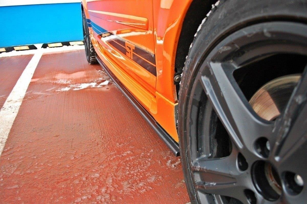 Maxton Design Street+ Seitenschweller Leisten passend für Ford Focus ST Mk2 schwarz Hochglanz