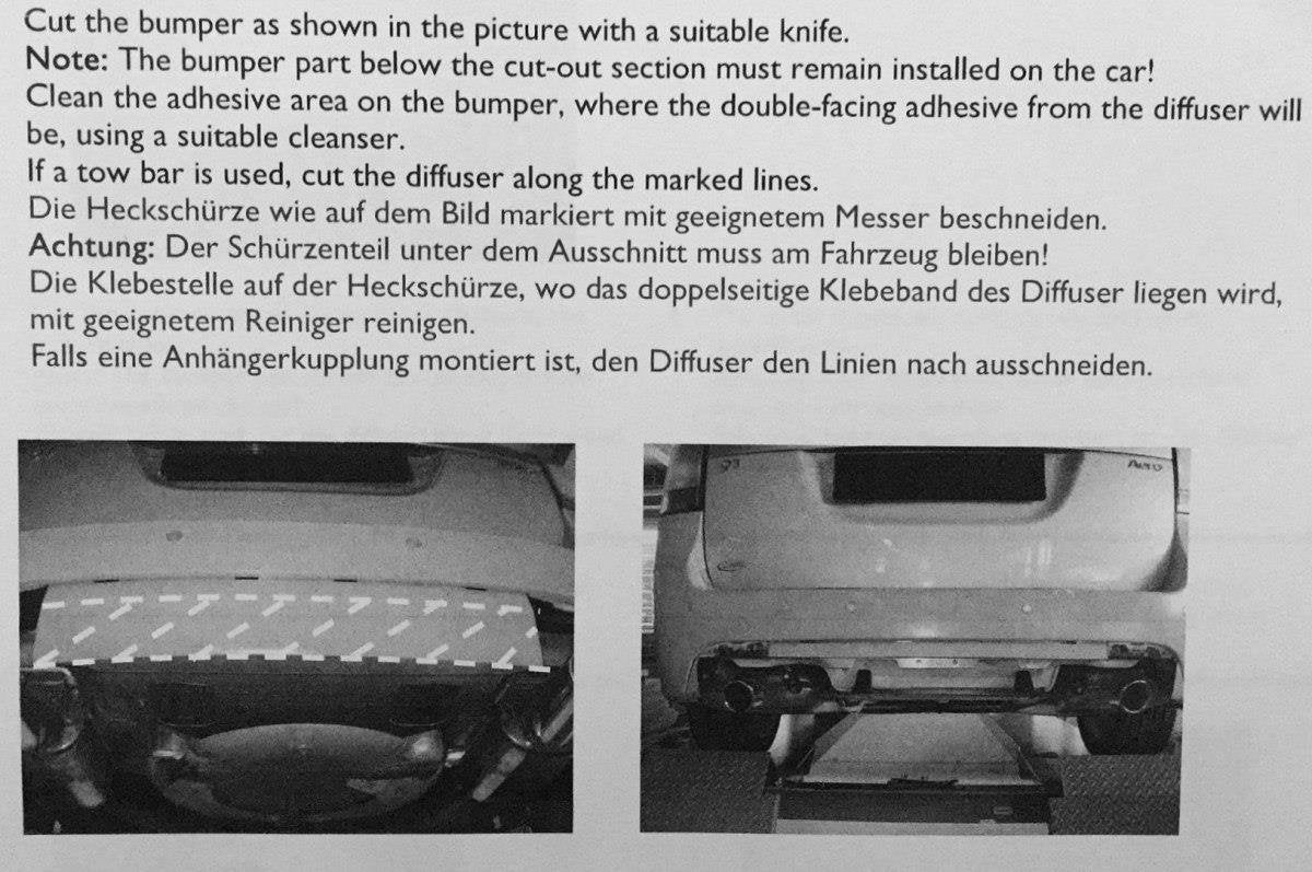 Maxton Design Diffusor Heck Ansatz passend für Saab 9-3 Aero Mk2 Facelift schwarz Hochglanz