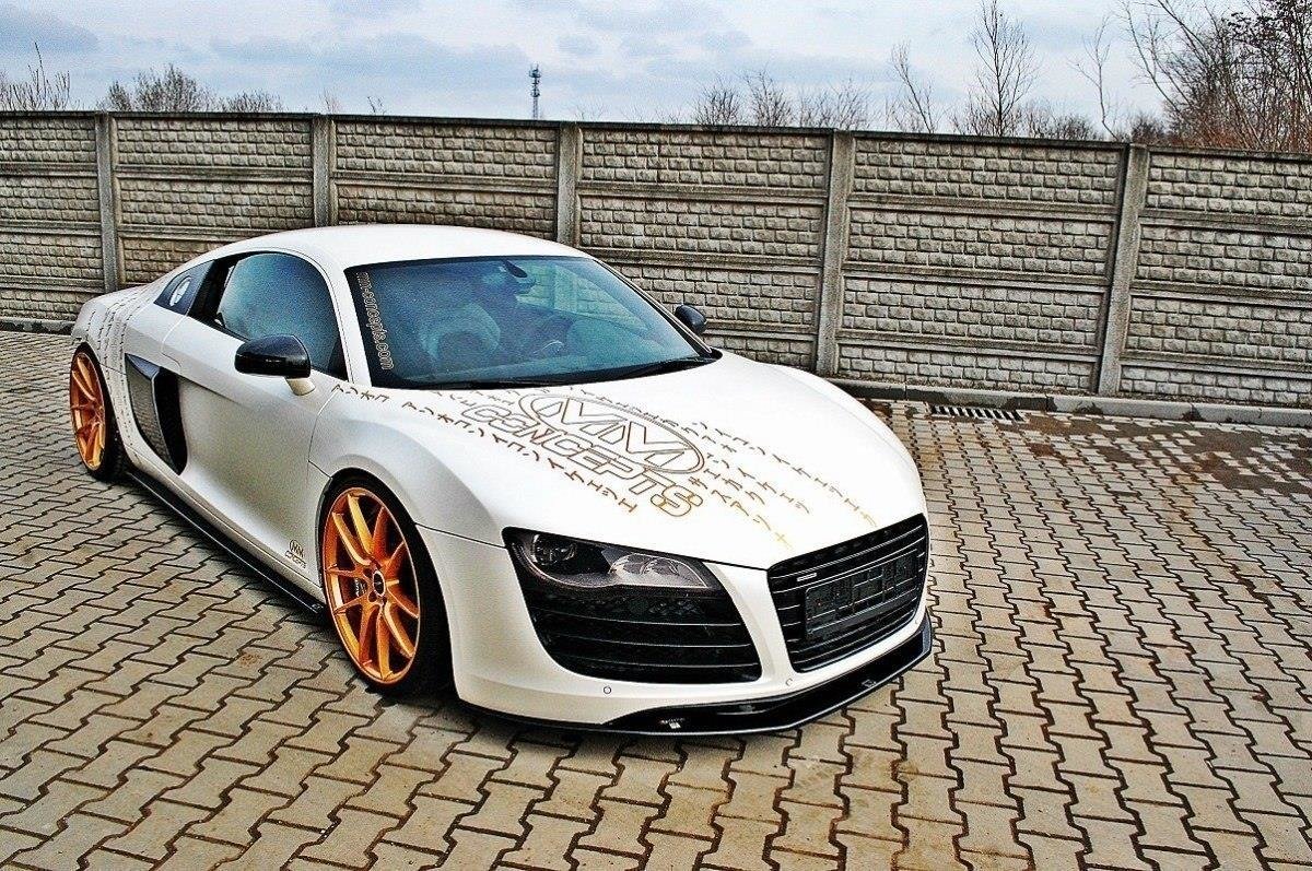 Maxton Design Street+ Seitenschweller Leisten passend für Audi R8 Mk.1 schwarz Hochglanz