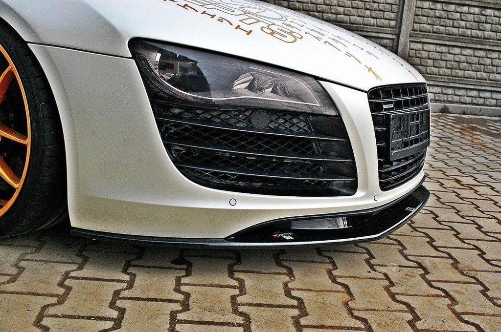 Maxton Design Street+ Spoilerlippe Front Ansatz passend für Audi R8 Mk.1 schwarz Hochglanz