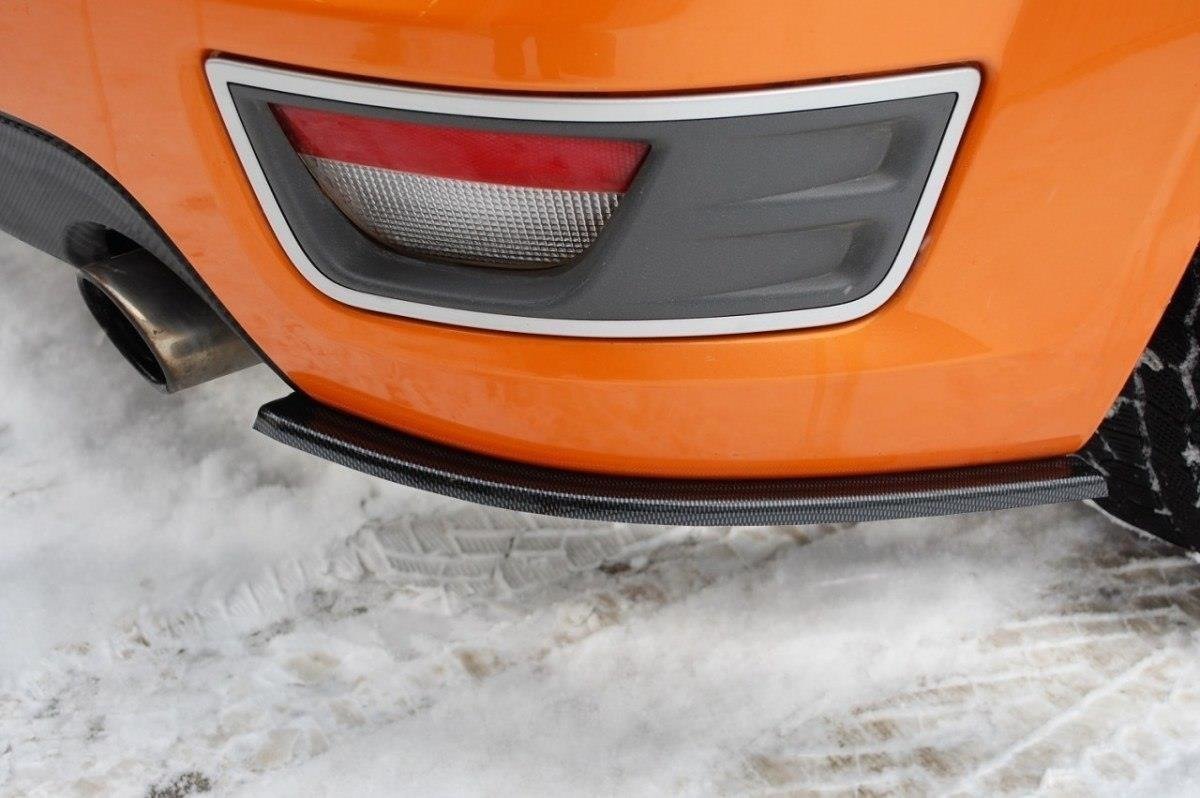 Maxton Design Heck Ansatz Flaps Diffusor passend für Ford Focus ST Mk2 schwarz Hochglanz