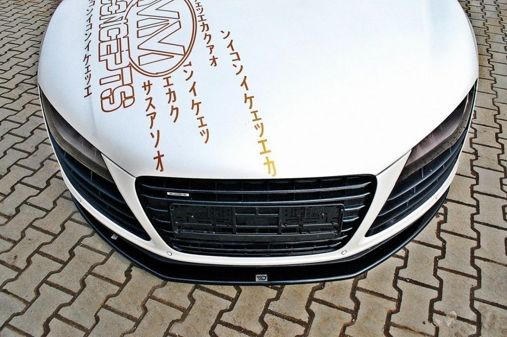Maxton Design Street+ Spoilerlippe Front Ansatz passend für Audi R8 Mk.1 schwarz Hochglanz
