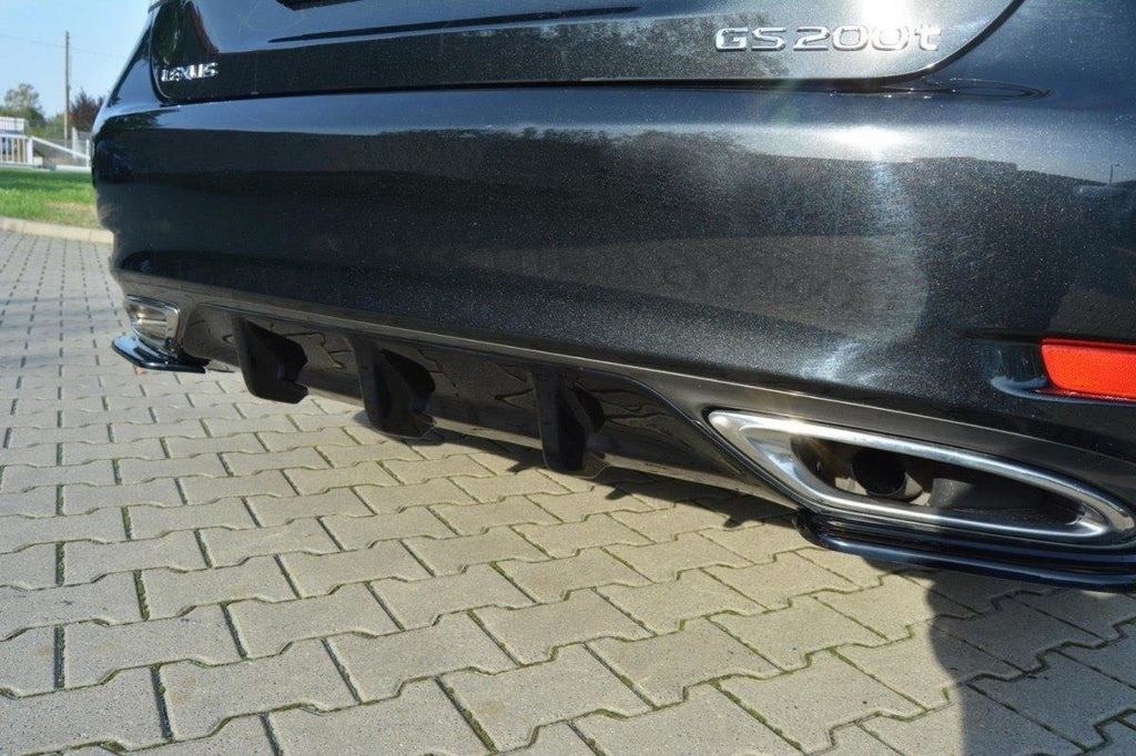 Maxton Design Diffusor Heck Ansatz passend für Lexus GS Mk4 Facelift T schwarz Hochglanz