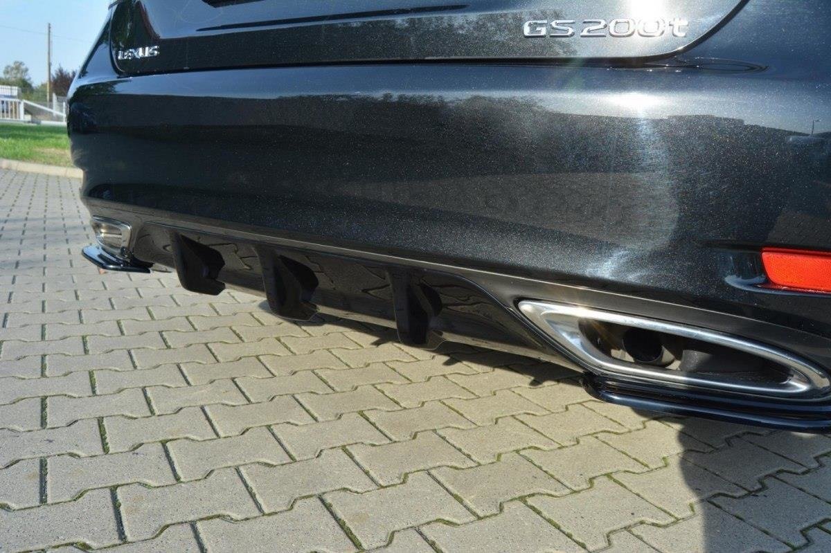 Maxton Design Diffusor Heck Ansatz passend für Lexus GS Mk4 Facelift T schwarz Hochglanz