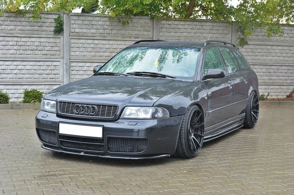 Maxton Design Street+ Spoilerlippe Front Ansatz passend für AUDI S4 B5 schwarz Hochglanz