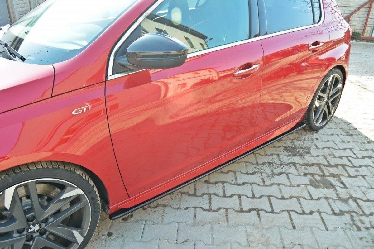 Maxton Design Street+ Seitenschweller Leisten passend für Peugeot 308 GTI Mk2 schwarz Hochglanz
